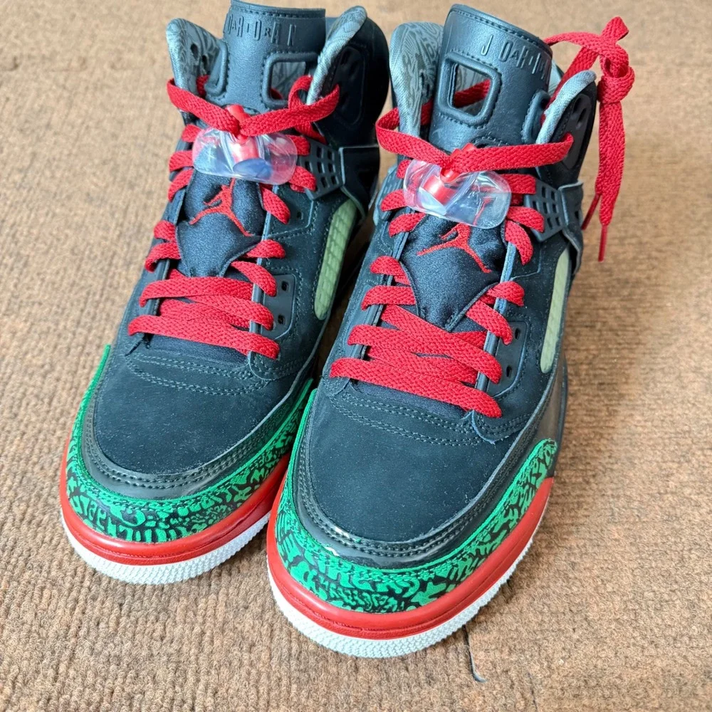 Jordan‎ Spizike Black Varsity Red Green Elephant Print 315371-026 Mens Size 9.5